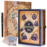 Travel Journal, Notebook for Writing, Adventure Logbook for Men & Women with Buckle Closure, for Memory Keeping & Travelers Notebook