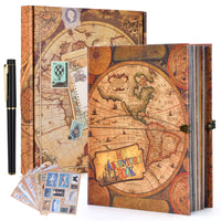 Travel Journal, Notebook for Writing, Adventure Logbook for Men & Women with Buckle Closure, for Memory Keeping & Travelers Notebook