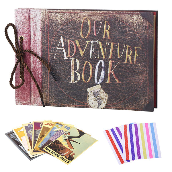 Our Adventure Book, Up Scrapbook with Movie Postcards, Wedding and Ann