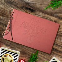Leather Debossed Our Adventure Book, 11.6 x 7.5 inch, 80 pages