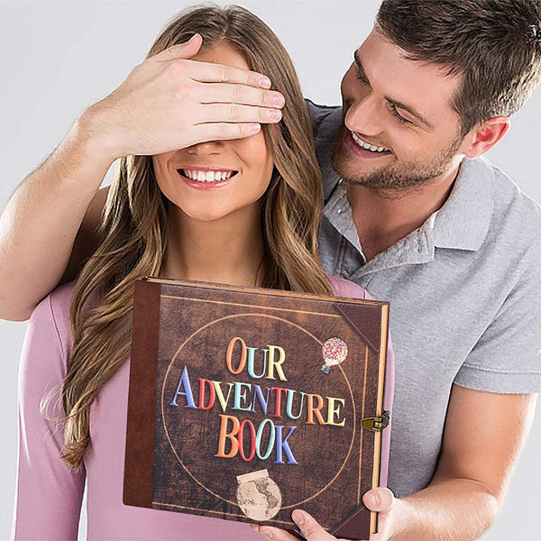 Our Adventure Book Travel Journal with Buckle Closure, Up Themed Vinta