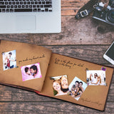 Our Adventure Book with Balloon House, Leather Cover Up Themed Vintage Scrapbook Album, Wedding Guest Book, 11.6 x 7.5 inch, 60 Pages