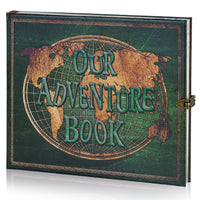 Our Adventure Book Travel Journal with Buckle Closure, Up Themed Vintage Planner, Unique Guest Book, Creative Daily Diary, 10 x 8 inches, 180 Pages