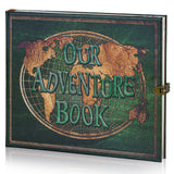 Our Adventure Book Travel Journal with Buckle Closure, Up Themed Vintage Planner, Unique Guest Book, Creative Daily Diary, 10 x 8 inches, 180 Pages